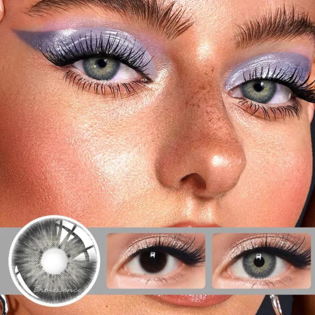 Bio-essence 1 Pair Colored Contact Lenses for Eyes Natural Look Brown Lenses Blue Lenses Gray Eye Contact Fashion Lenses