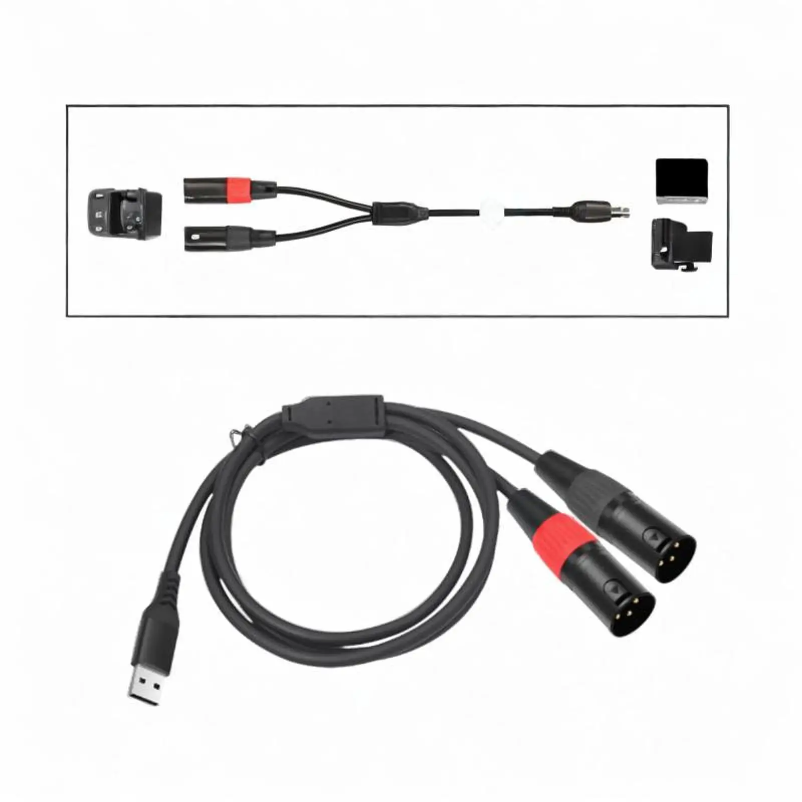 Cable divisor USB a XLR para altavoz de equipo de audio profesional