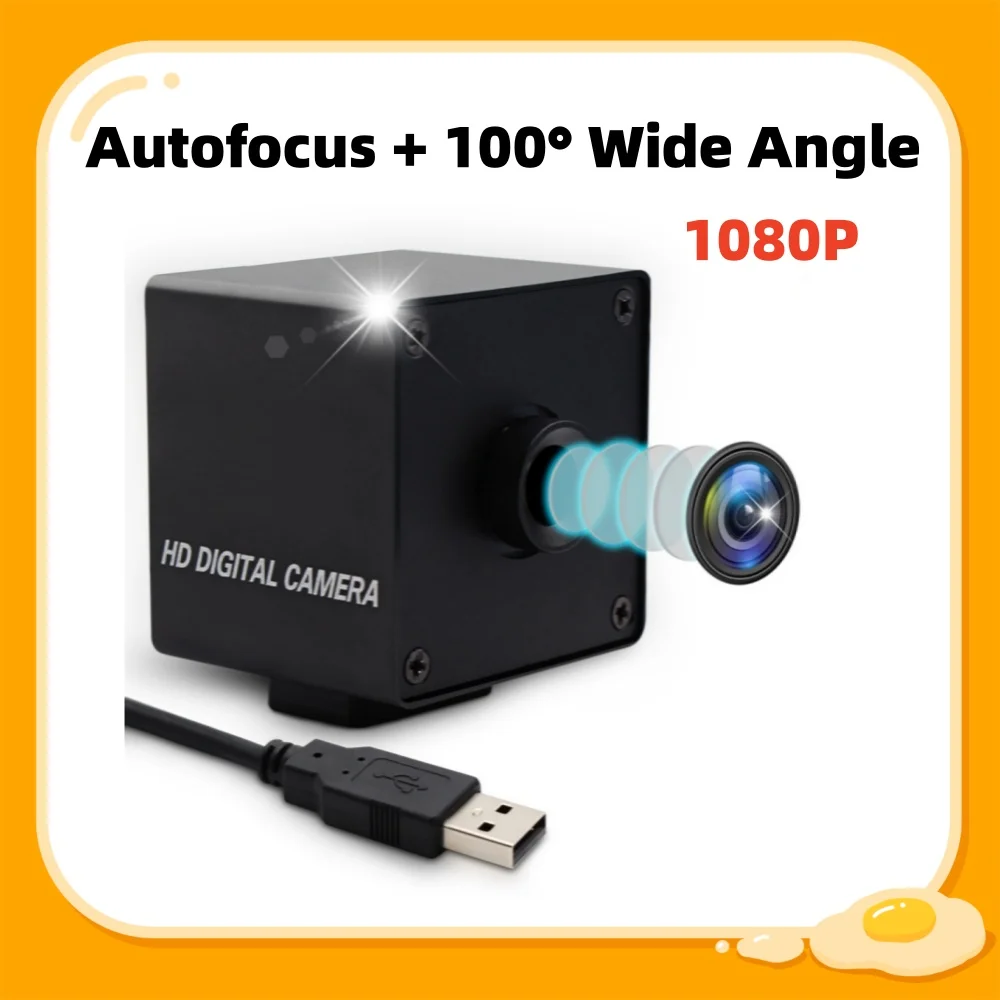 

Мини-USB-камера ELP Full HD 1080P, 30 кадров в секунду, широкоугольный объектив с автофокусом, веб-камера CMOS OV2710 UVC для мониторинга