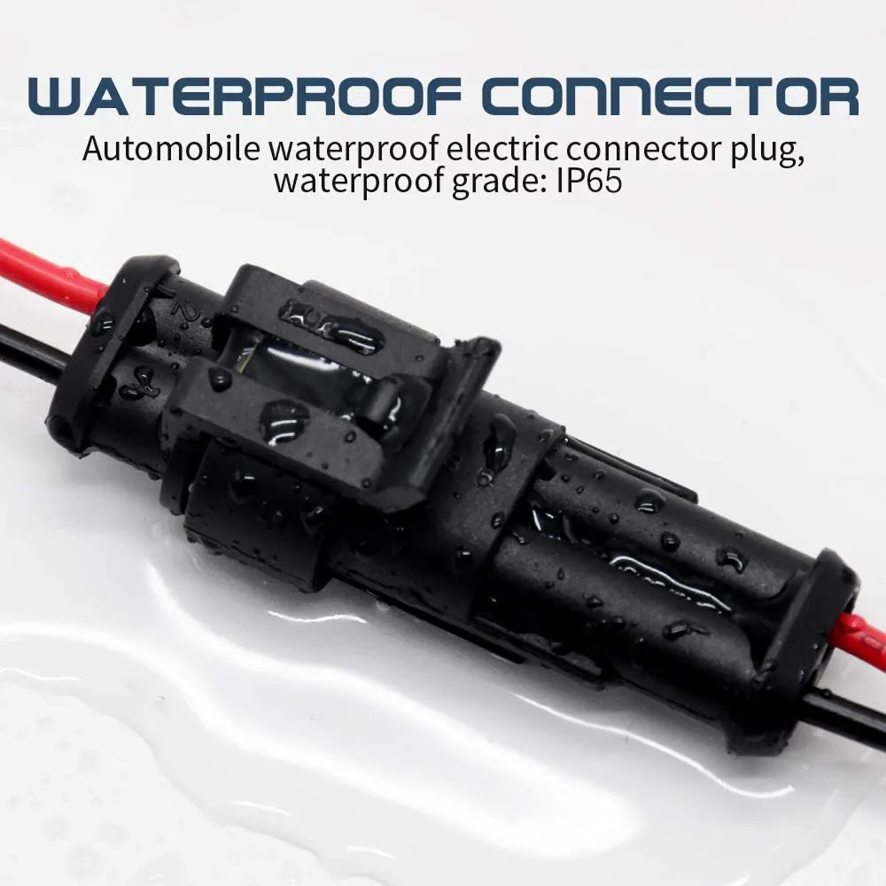 2 Pin Connector Waterproof Connector Male and Female Way 20AWG Wire Suitable for Car Truck Boat Other Wire Connection 5 Pairs