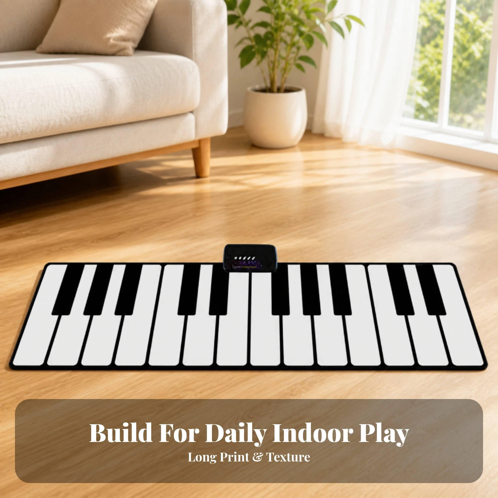 Floor Piano Mat Touch-Sensitive Musical Toy Mat Floor Piano Keyboard Interactive Battery Powered for Children, Playroom