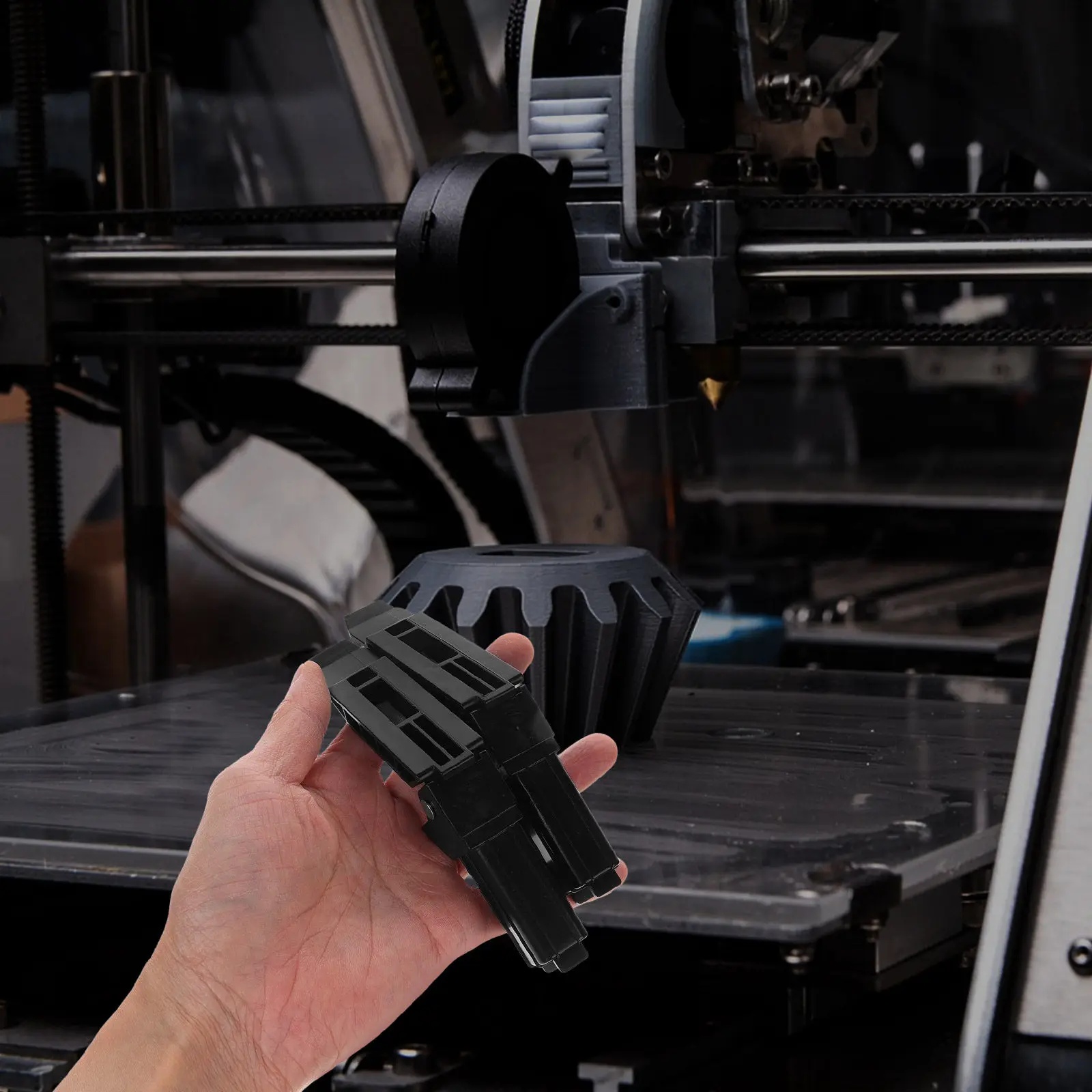 

2Pcs Replacement Printer Hinge Support Bracket for Mf4452 Sturdy Plastic Printer Foot Stand Under Desk Small Space Efficient