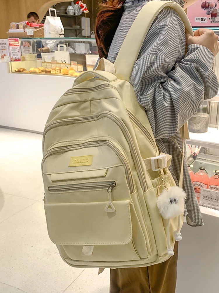 Mochila de nylon impermeável para homens e mulheres, mochilas escolares, grande capacidade, mochila de viagem feminina, estudante, meninas, moda