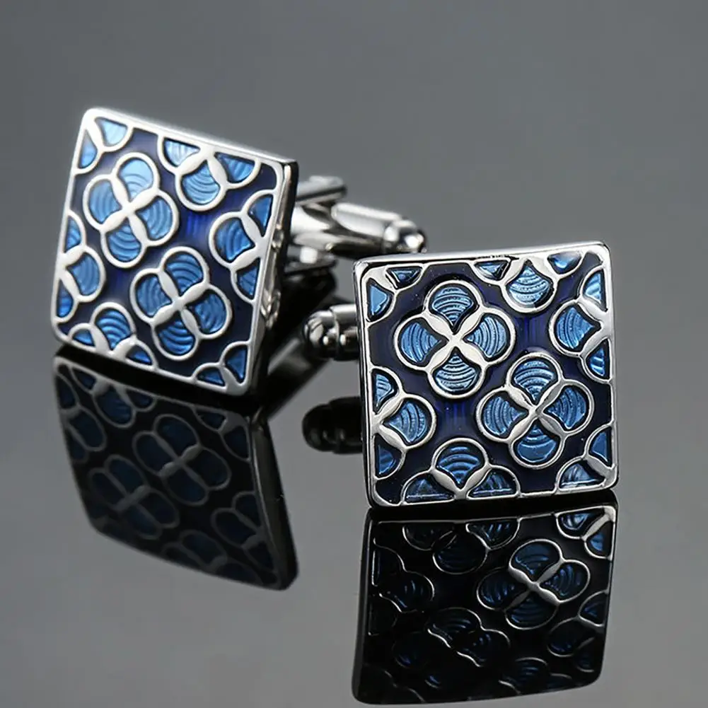 Useful Square Cufflinks Retro Pattern Fine Workmanship Decoration shirt cufflinks All-match