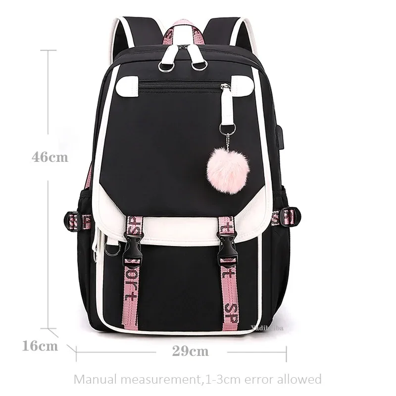 Mochilas escolares antirrobo para mujer, impermeable con carga USB morral, bolsas para libros, mochilas escolares para estudiantes, bolsas de viaje para adolescentes