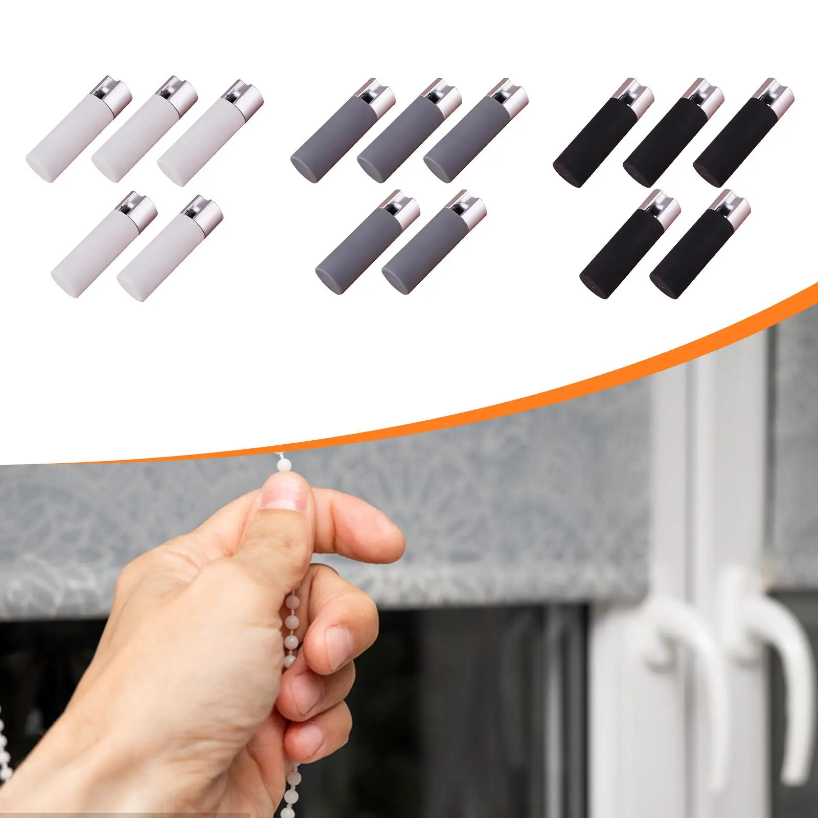5 Pieces Curtain Cord Weights Trendy Sturdy Blind Cord Rope Drop Ends Curtain Blinds Handles Anti Wind Handles for Blinds Dorm
