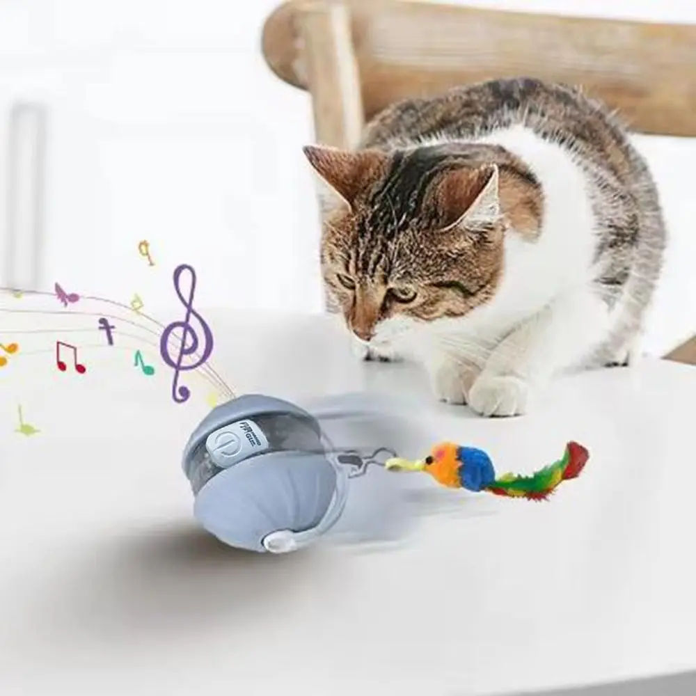 

USB Rechargeable Infrared Automatic Rolling Ball Imitate Mouse Detachable Cord Cat Infrared Interactive Ball Interactive