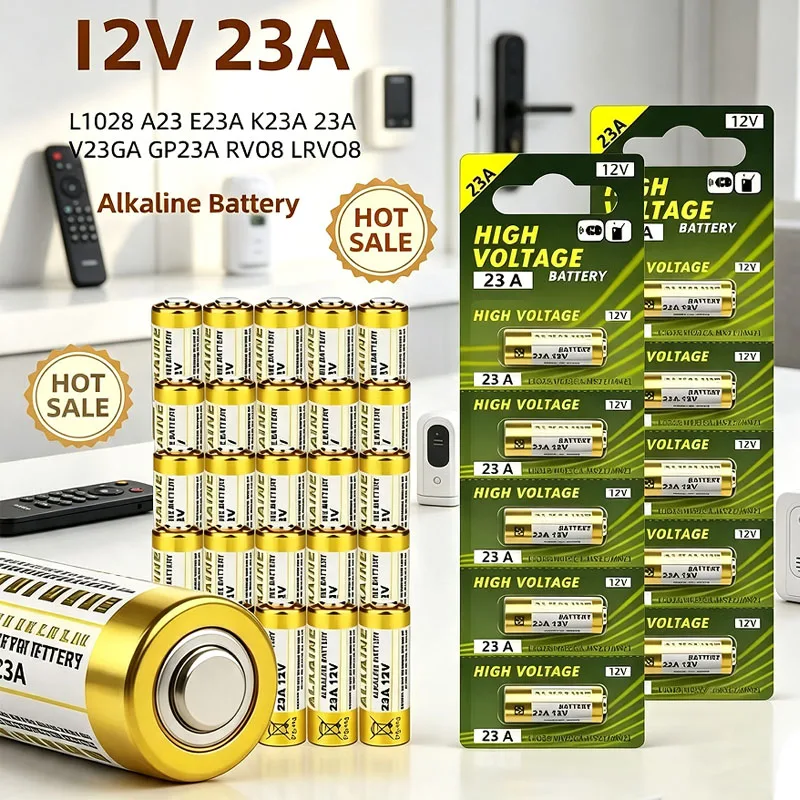 12V 23A Alkaline Battery for Remote Control Toys Multi-Code L1028/E23A/GP23A