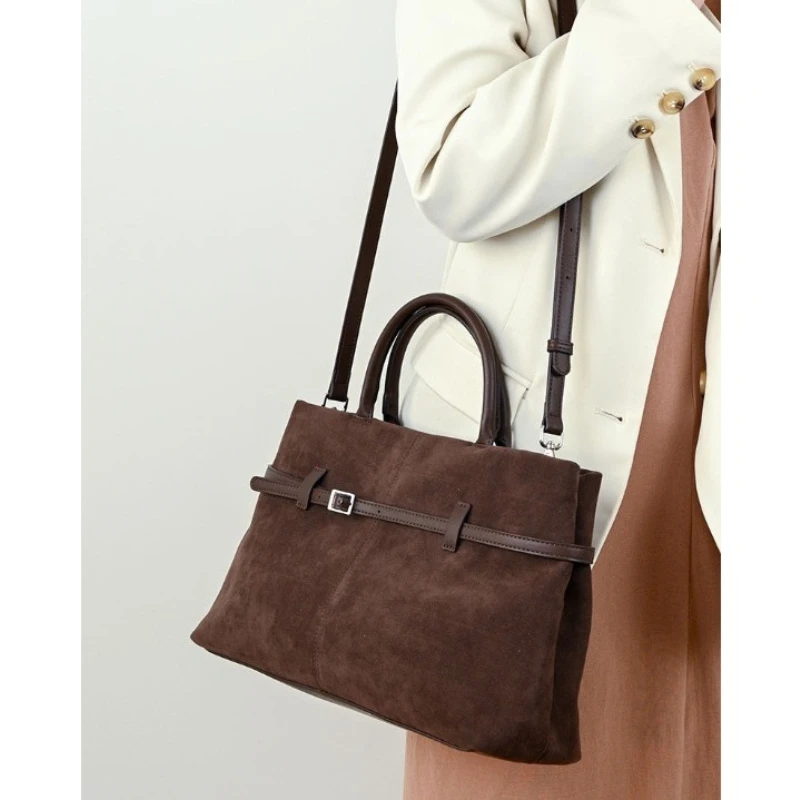 

Autumn and Winter Lazy Style Tote Bag 2026 Retro Versatile Handheld Crossbody Bag Fashion Versatile Matte Suede Shoulder Bag
