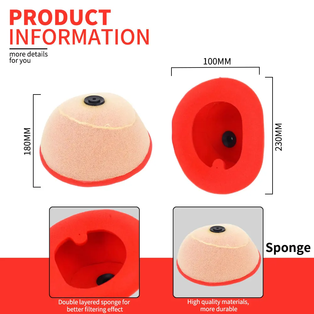 Motorcycle Air Filter Cleaner Intake Sponge For Honda CRF250R CRF450R CRF 250 450 R 250R 450R 2009-2013 JFG