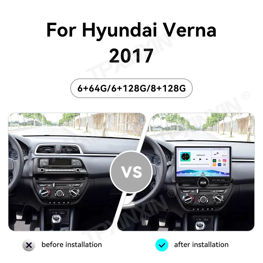 Touch Screen Car Radio For Hyundai Verna 2017 Android GPS Automotive Multimedia Auto Radio Stereo Receiver Head Unit
