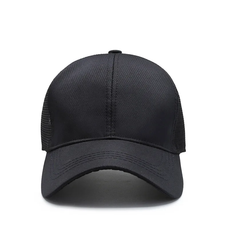 Outdoor Sports Baseball Cap Men Summer Breathable Mesh Visor Korean Version Light Plate Solid Color Hat Outdoor Leisure