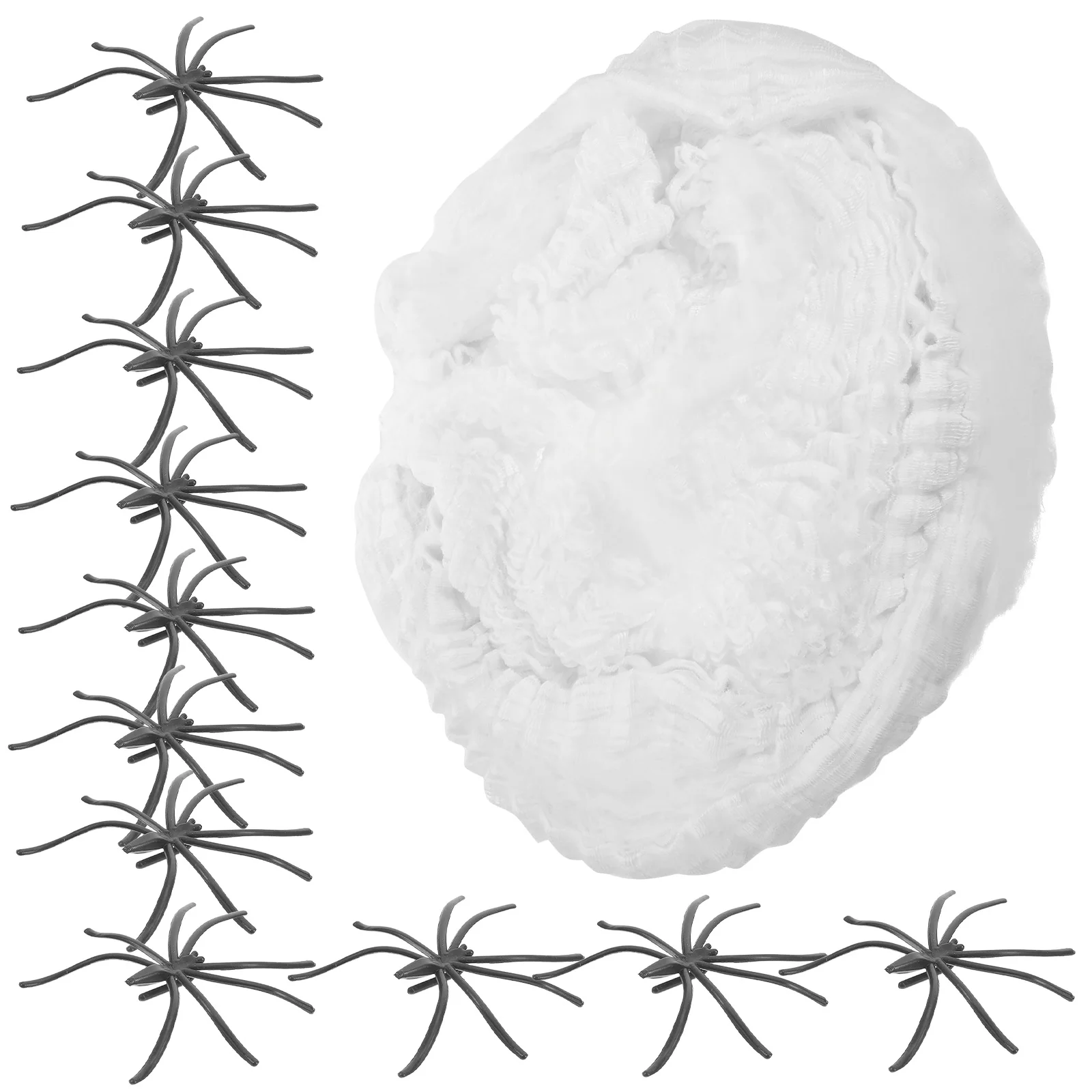 

Glow in The Dark Decoration Halloween Scary Spiders Fake Cobwebs Goth Accessories Holiday Scene Setup