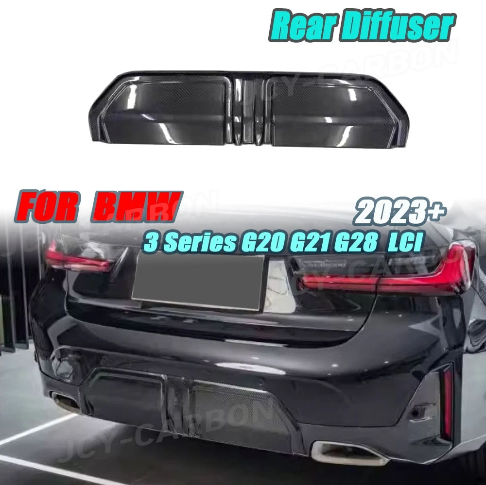 

For BMW 3 Series G20 G21 G28 LCI 2023+ Dry Carbon Fiber Rear Diffuser Body Kit Car Styling