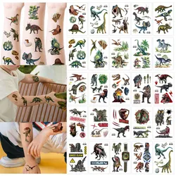 12pcs Dinosaur Tattoo Stickers  Waterproof Animal Temporary Tattoos  Cartoon Fake Tattoo for Women Men Body