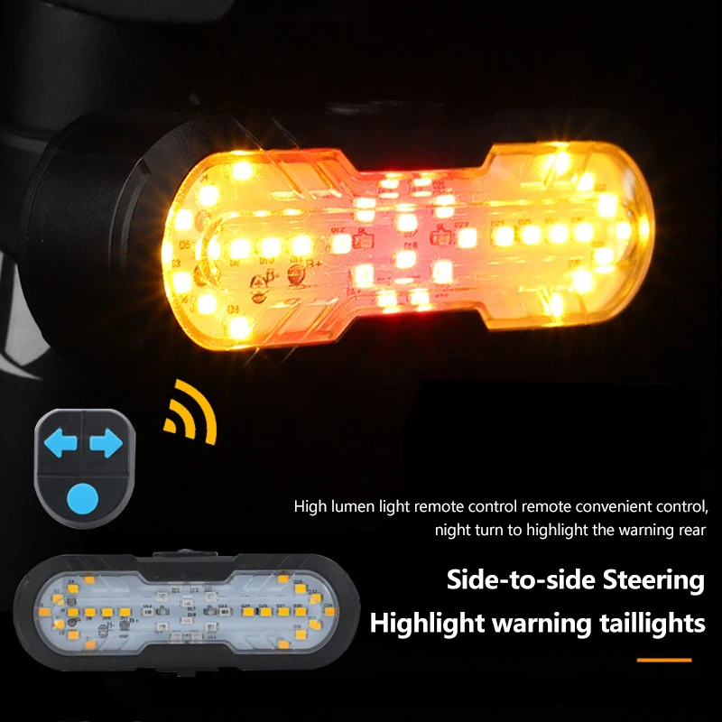 Bicycle Rear Light Cycling Left/Right Turn Signal Bike Tail Light Type-C Rechargeable Warning Lamp with Horn Cycling Accessories - view 5