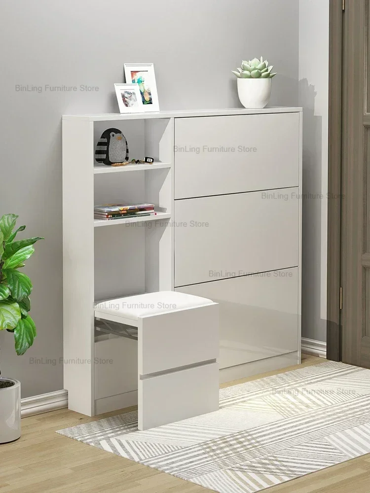 

% современный самосвальный шкаф для обуви, ультратонкий входной шкаф для хранения, органайзер для хранения обуви в прихожей