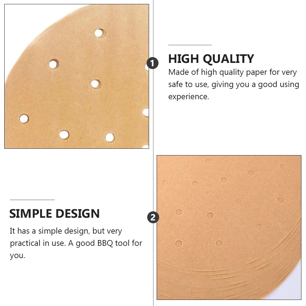 

200pcs Barbecue Paper Non Stick Bbq Paper Baking Steamer Use Lightweight Practical Bbq Supplies Home Kitchen Bar Counter