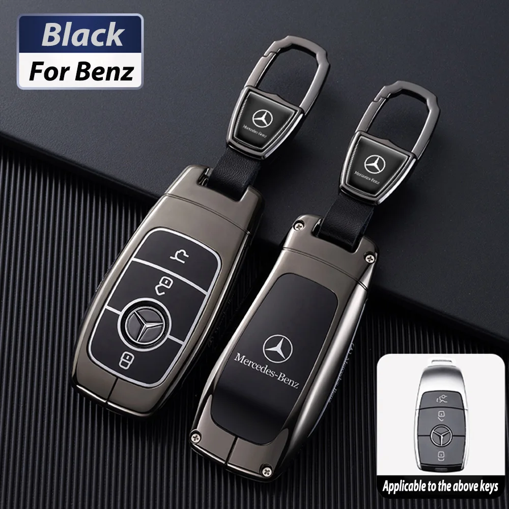 Funda de Metal para mando A distancia de coche, carcasa para Mercedes Benz AMG A C E S G Class GLC CLE CLA GLB GLS W177 W205 W213 W222 X167 AMG