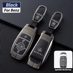 Funda de Metal para mando A distancia de coche, carcasa para Mercedes Benz AMG A C E S G Class GLC CLE CLA GLB GLS W177 W205 W213 W222 X167 AMG