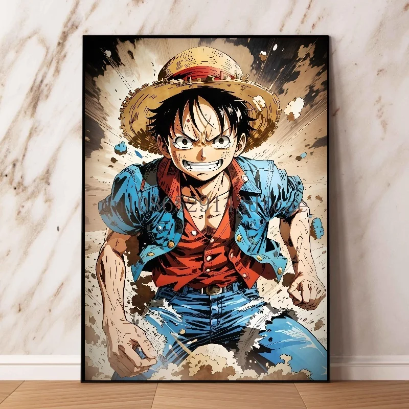 One Piece Classic Anime Character Luffy Poster Living Room Decoration Colorful Printing HD Canvas Painting Art Painting Gifts