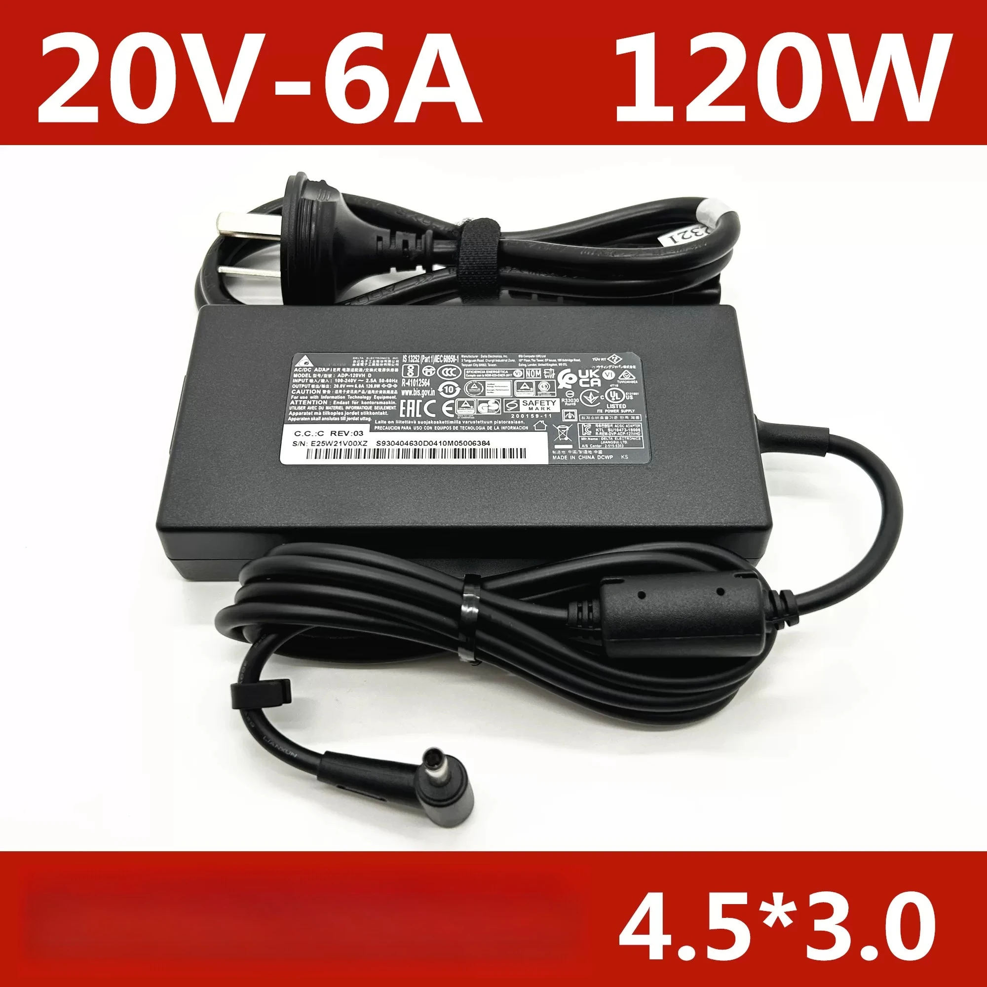 

For MSI GF63 ADP-120VH D 120W Power Adapter 20V6A Charger Delta DELTA