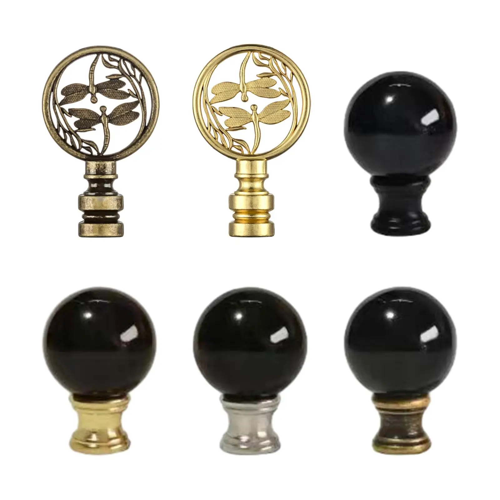 Lamp Finial Cap Knob, Easy to Install Finial Decoration Accessories for Home Household Floor Lamps