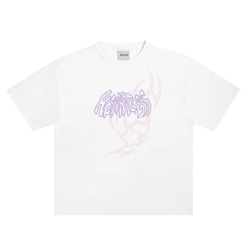 Streetwear Vintage T-shirts Y2K Clothes Mens Hip Hop Lettering Graphic Print Oversized Tees Vintage Cotton Short Sleeve Tops