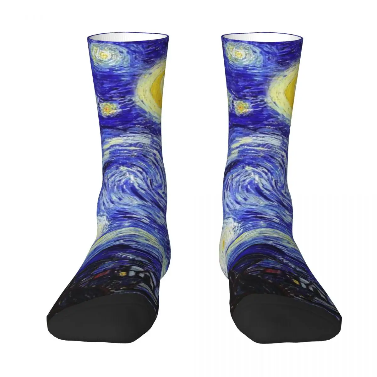 Van Gogh Mountains Socks Starry Night Kawaii Stockings Women Men Soft Running Sports Socks Autumn Custom Non Slip Socks