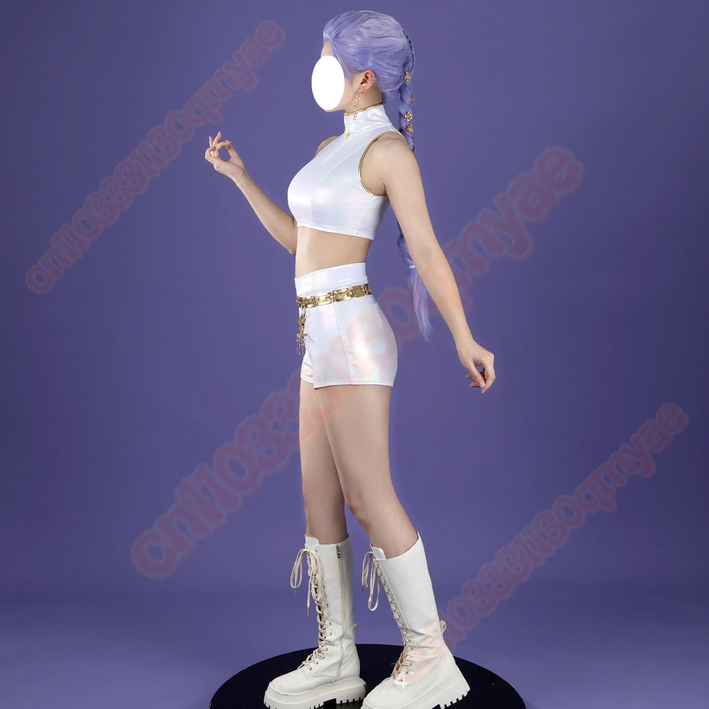 Película Kpop Demon Hunter Rumi disfraz de Cosplay Demon Hunter Cosplay Mira Zoey escenario fiesta de Halloween uniforme de juego de rol para mujer