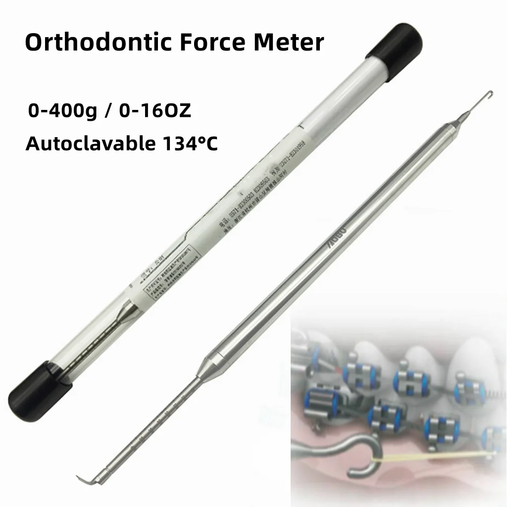 Dental Oral Gauge Ortho Force Dynamometer Tension Stress Meter Ruler Brace Elastics Bracket Rubber Bands 3.5oz 4.5oz 6.5oz