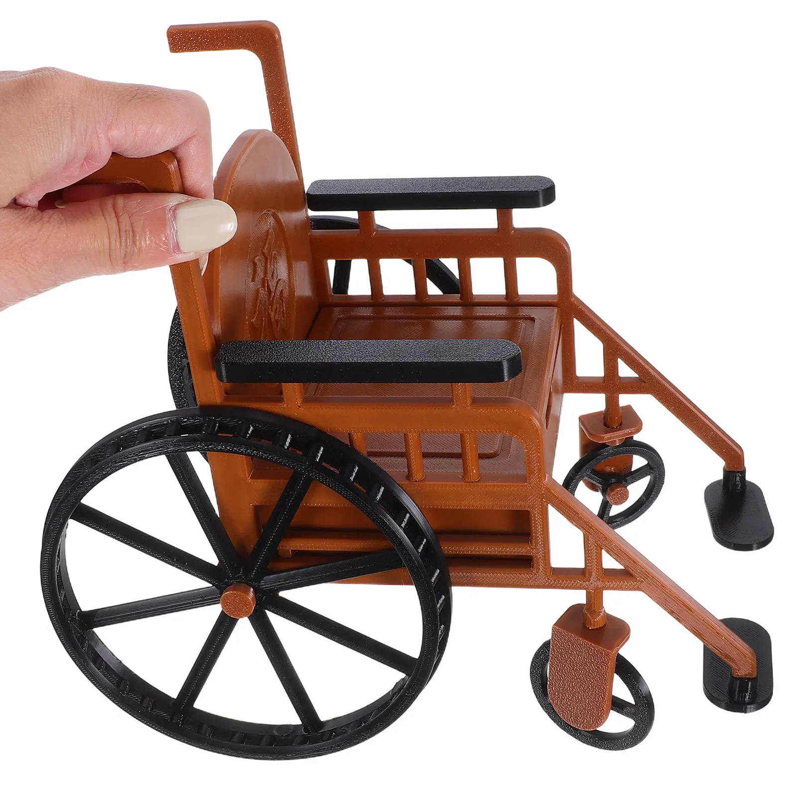 

Miniature Wheelchair Realistic Mini Wheelchair Set for Bjd Role Playing Storytelling Dollhouse Medical Accessories