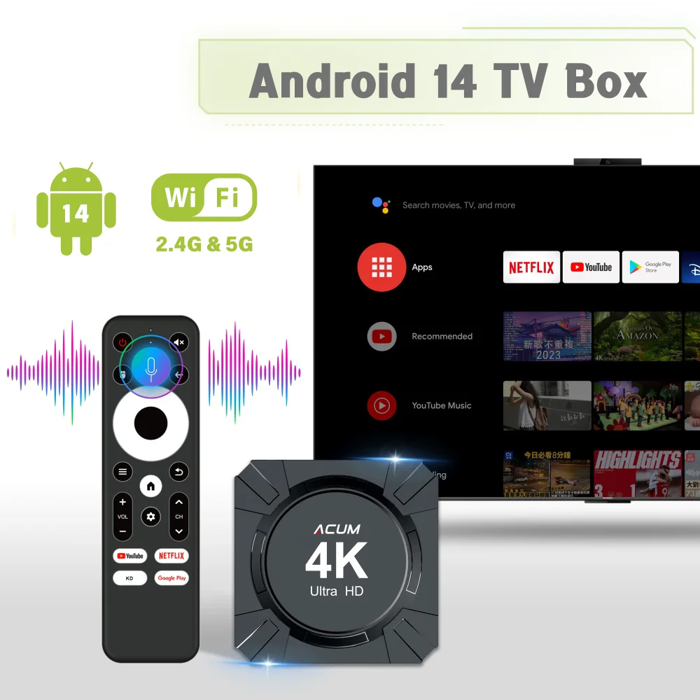 

Android 14 TV BOX Allwinner H313 Dual Wifi Quad Core Cortex A53 Support 4K BT Voice Remote Controller Media Player Set top box