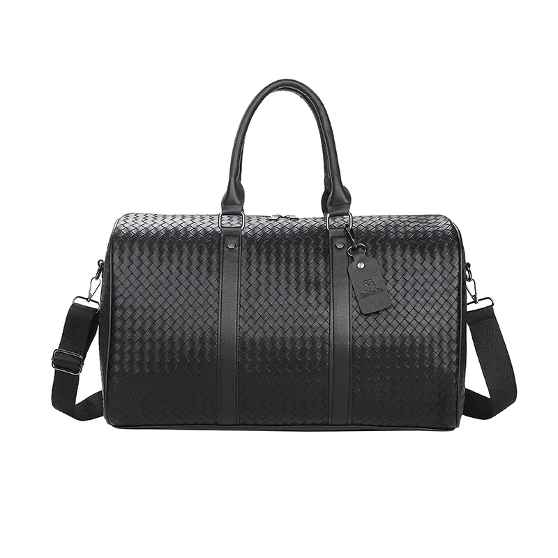 Europe and The United States Classic Woven Men\'s Handbag Short Business Travel Bag Large Capacity Fashion Trend Duffel Bag