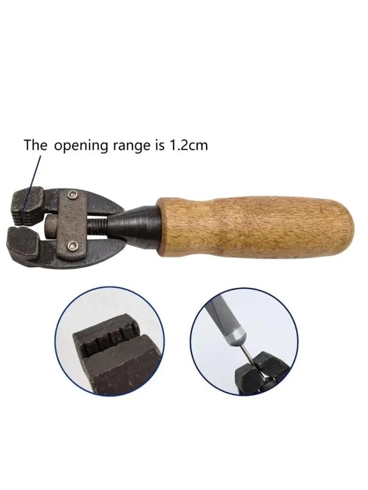 Professional Rotating Handle Clamp Tool Wooden Handle Antislip Design Hand Vise B2RB