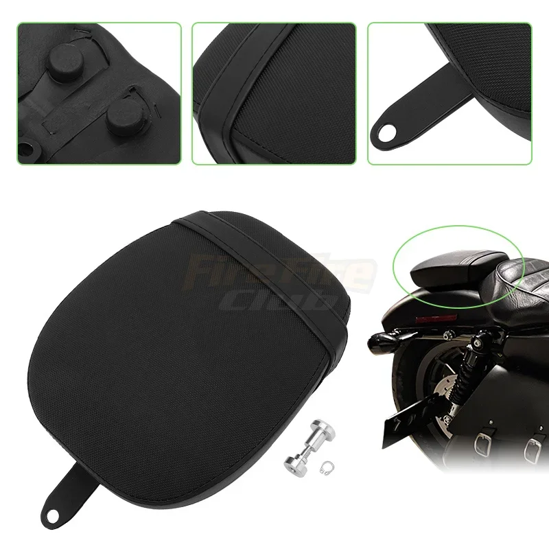 Motorcycle Accessories PU Leather Rear Passenger Fender Seat Cushions For Harley Sportster Forty Eight 48 72 2010-2015