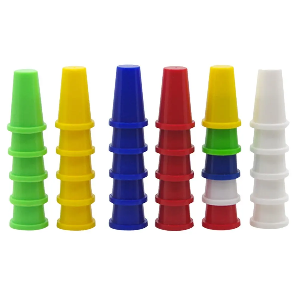 20Pcs Plastic Thimble Caps Colorful Finger Protectors for Needlework Quilting Sewing DIY Crafts Portable Lightweight Thumb