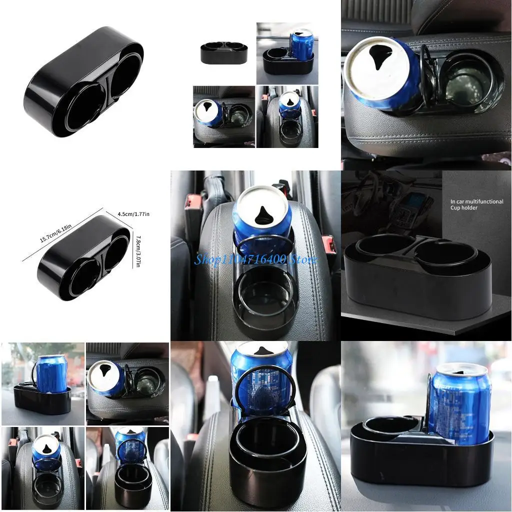 

y1gd Car Cup Holder ABS Double Hole Drinks Holders Automotive Mount Beverage Stand