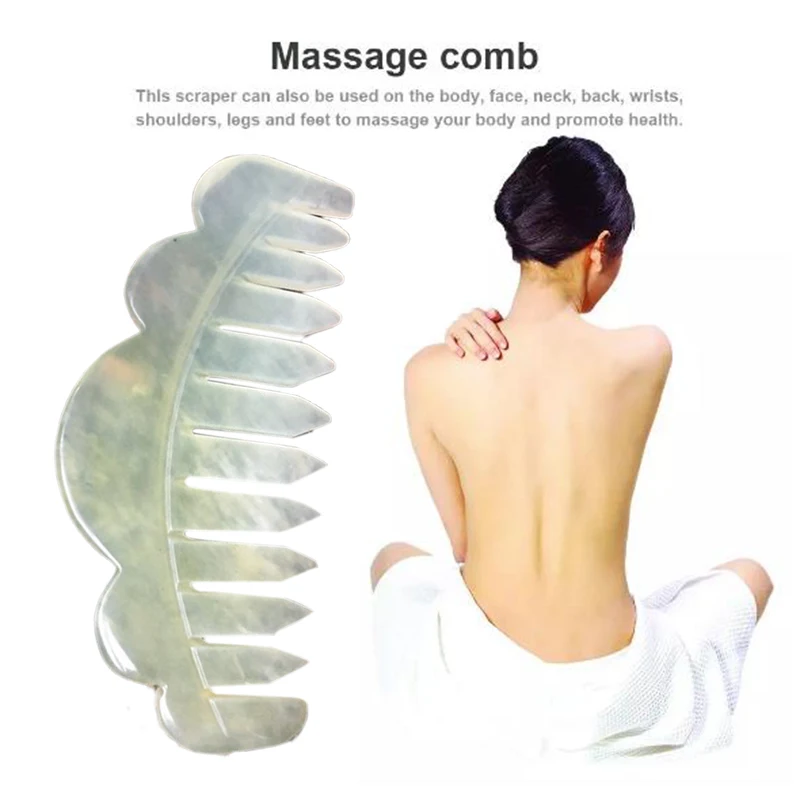 Peigne de massage et d'acupuncture pour la tête, accessoire pour diversifier la nature, traitement de spa, planche Gua Sha, 1 pièce