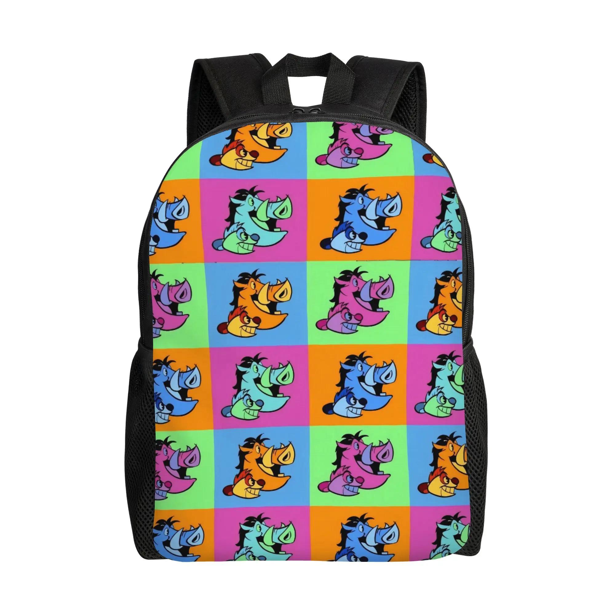 

Back to school season Kawaii Pop Art Timon and Pumbaa Storage Bag Walt Cartoon Unisex Storage Bag Backpack