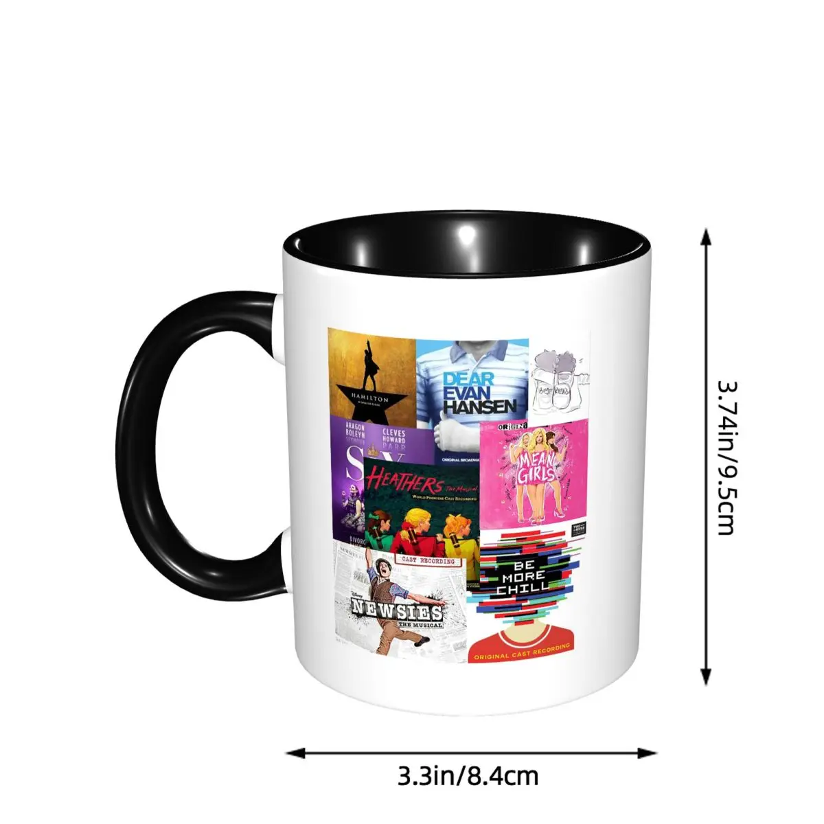 Musicals Collage Iv Musical Play Mug Funny Ceramic Coffee Cups Tea Mugs Milk Cup Drinkware Gifts for Woman Man