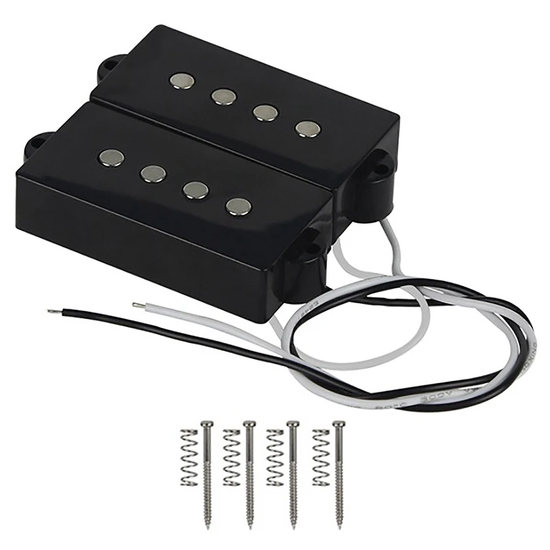 1 conjunto de captador de baixo pb humbucker captador para 4 cordas p baixo guitarra parte & 1 conjunto pro baixo elétrico tipo aberto ponte silenciosa pic