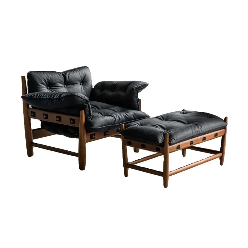 

Классическое кресло из массива дерева, одноместный диван-кресло с мягким наполнителем в ретро-стиле