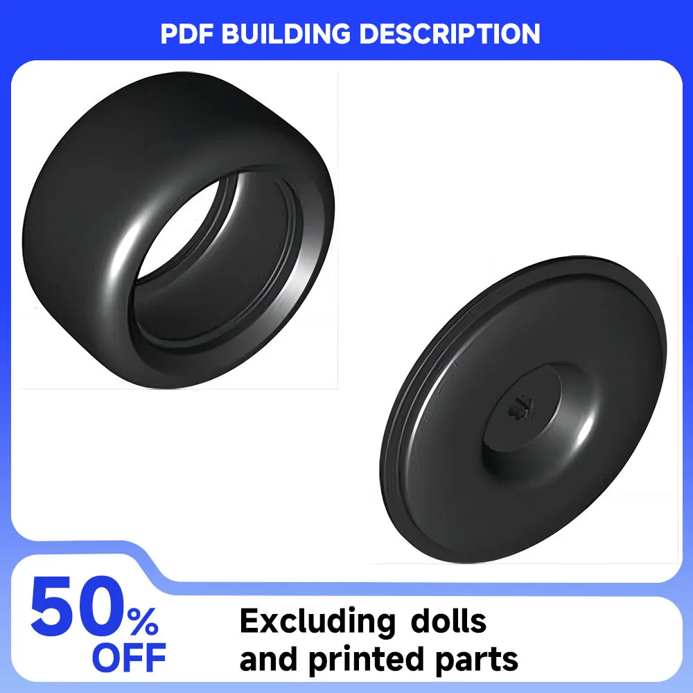 Building Blocks Technology Assemble Particle 4410 F1 Tire 81.6mm D. X 44mm Smooth Replaceable Part Toy For Children Gifts 4472