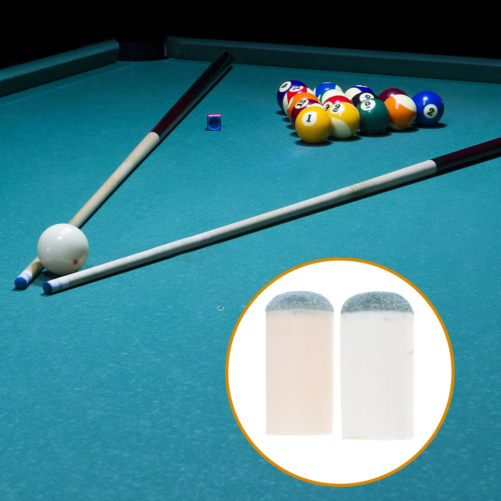 50個入り-キュースティックチップ-ビリヤードカバー交換用-プールスヌーカービリヤードスティック用