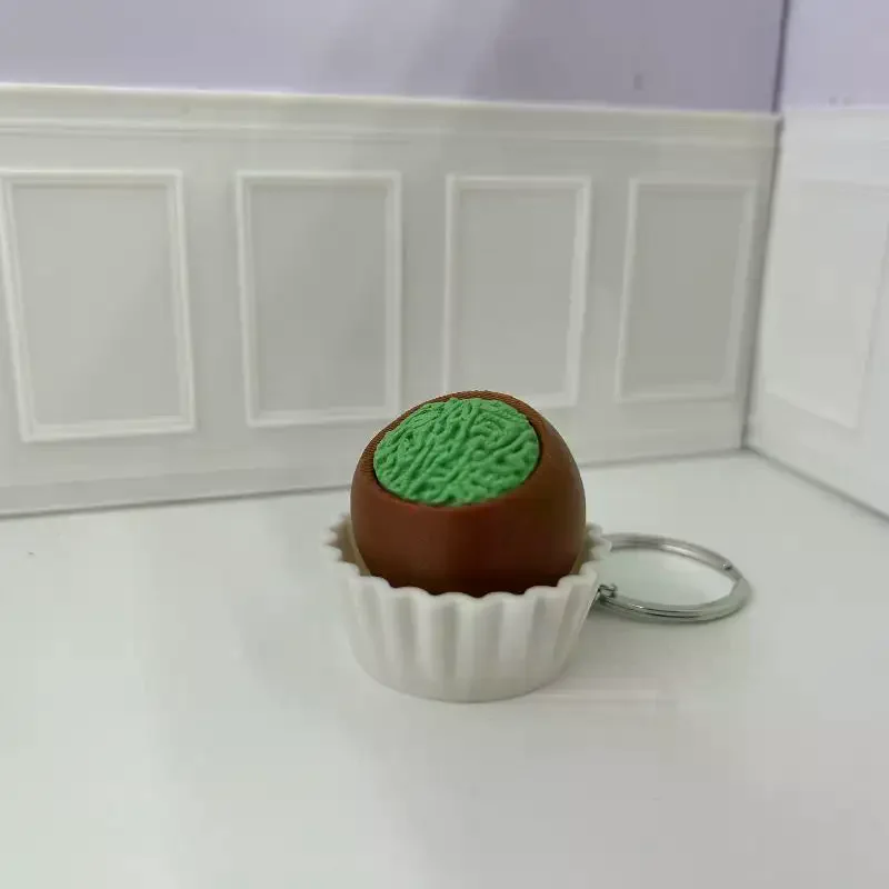 Keychain Fidget Sensory Kids Adults 1Pcs Push Stress Relief Toys 3D Simulated Chocolate Keyboard For
