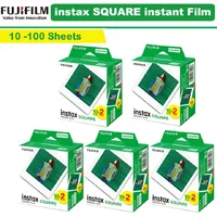 Fujifilm Instax-películas cuadradas con borde blanco, papel fotográfico de 10-100 hojas para cámara instantánea Instax SQ10 SQ6 SQ20, impresora de SP-3 compartida
