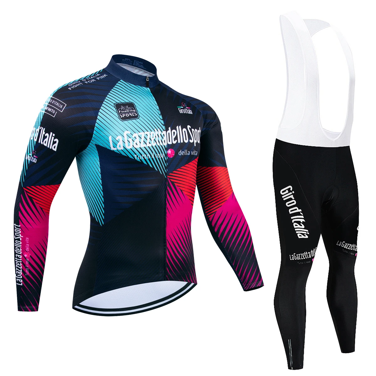 Tour De Italy D'ITALIA Radtrikot-Set, Premium-Anti-UV-Langarm-Downhill-Radanzug, Herbst, schnell trocknend, Pro-Rennuniform – Detail 5