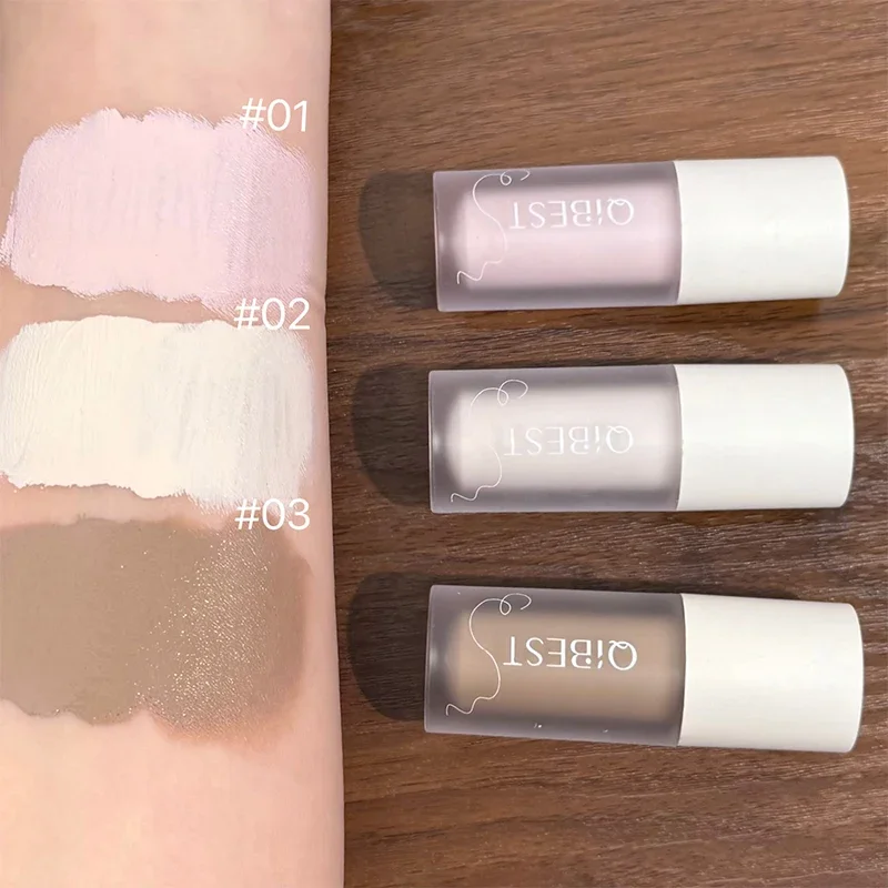 QIBEST Vloeibare Contour Highlighter Multifunctionele Blush Cream Matte Gezichtsrouge Wang Tint Oogschaduw Bronzen Contouring Cosmetica