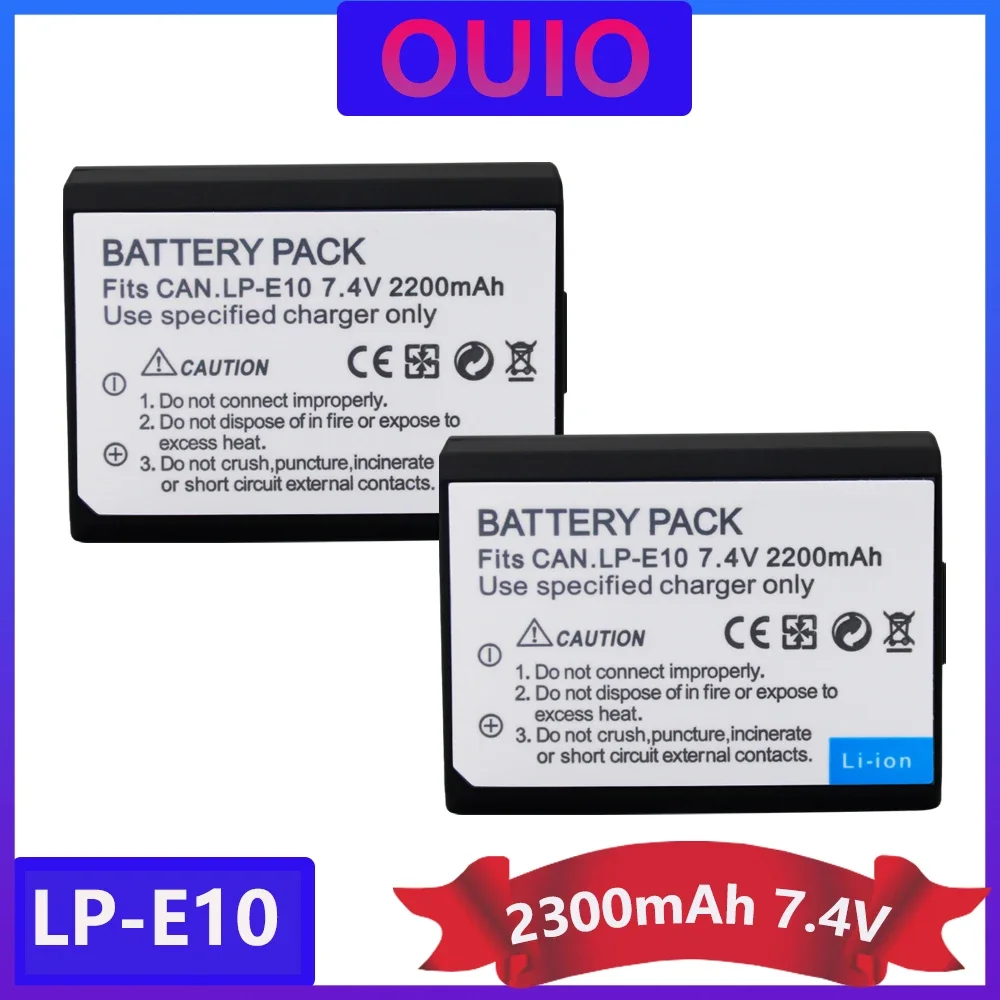 2300mAh LP-E10 LPE10 LP E10 camera battery for Canon EOS 1100D 1200D 1300D 2000D 4000D Rebel T3 T5 T6 KISS X50 X70 Battery